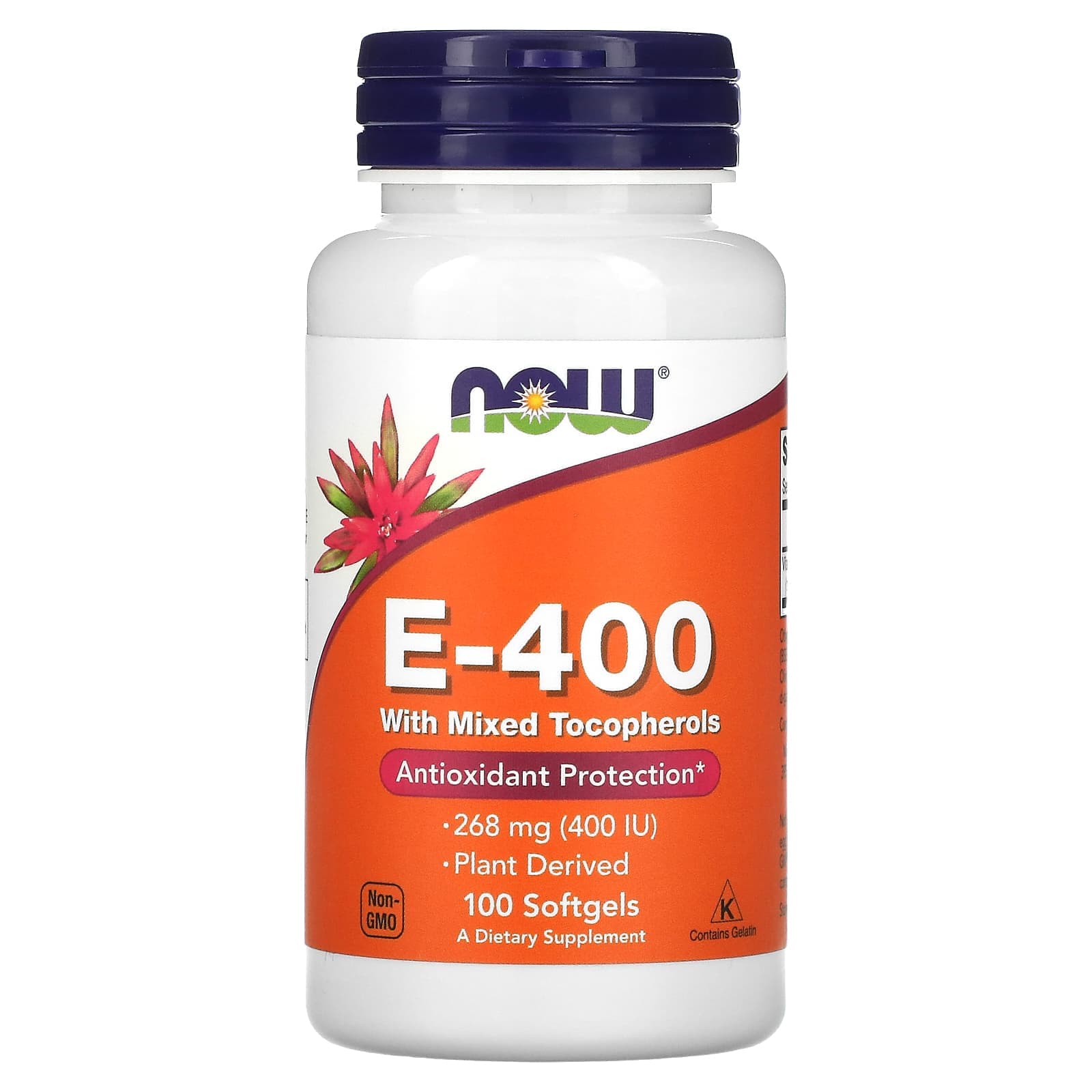 NOW Foods, E-400 со смешанными токоферолами, 268 мг (400 МЕ), 100 капсул